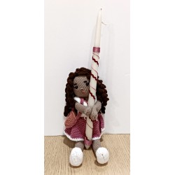 Λαμπάδα με χειροποίητη κούκλα amigurumi